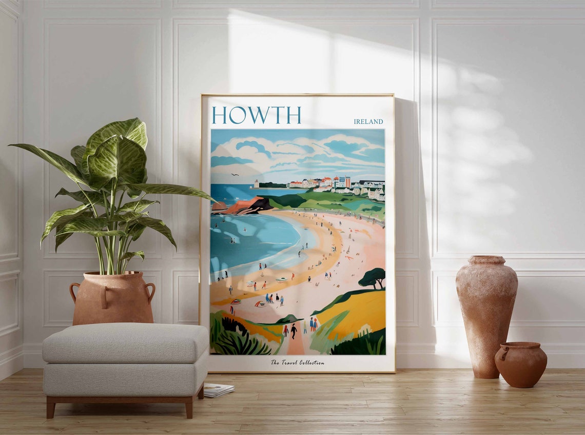 Howth Ireland Sandy Beach Headland Coastal Town Coast Poster - Image 3