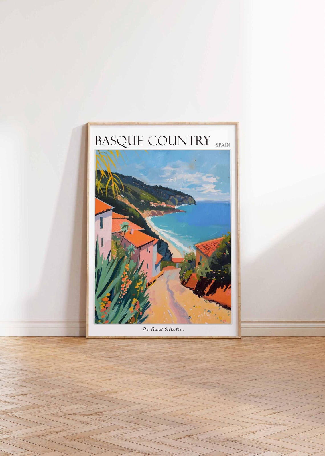 Basque Country Poster Spain Travel Print Spanish Decor Europe Travel Poster European Wall Art Sea Print Basque Country Travel Poster - Image 2