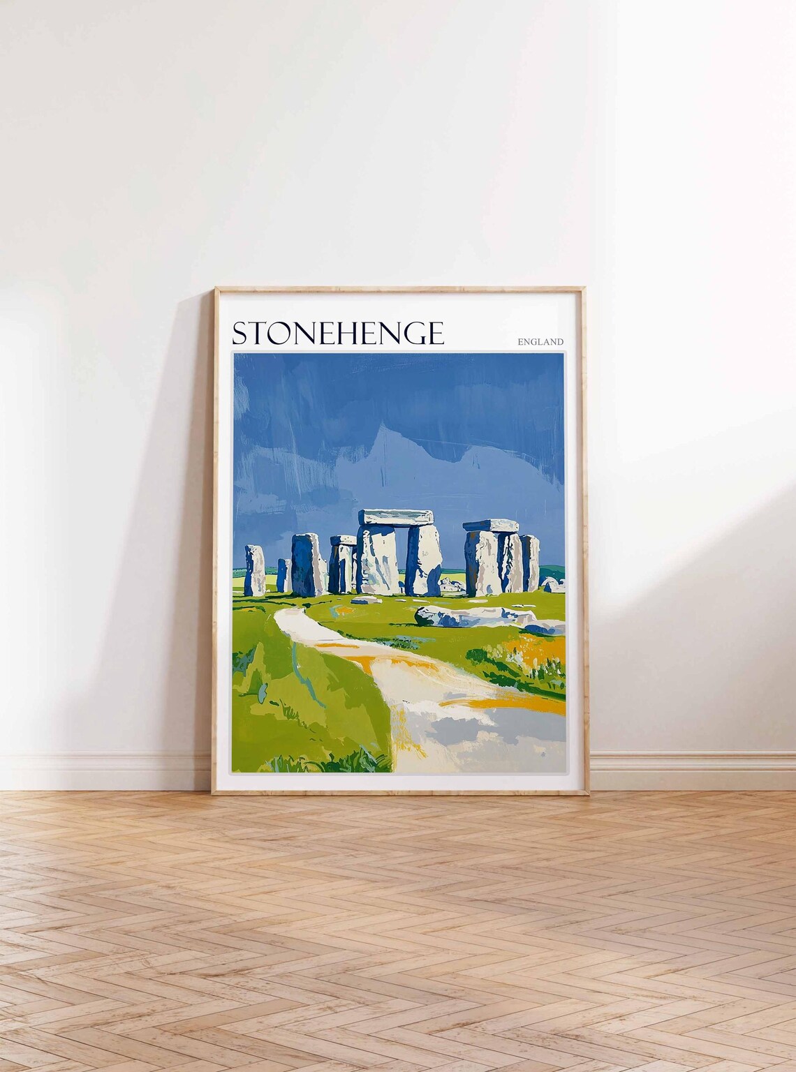 Stonehenge Poster England Travel Print British Decor United Kingdom Travel Poster Stonehenge Gift Stonehenge Travel Poster - Image 2