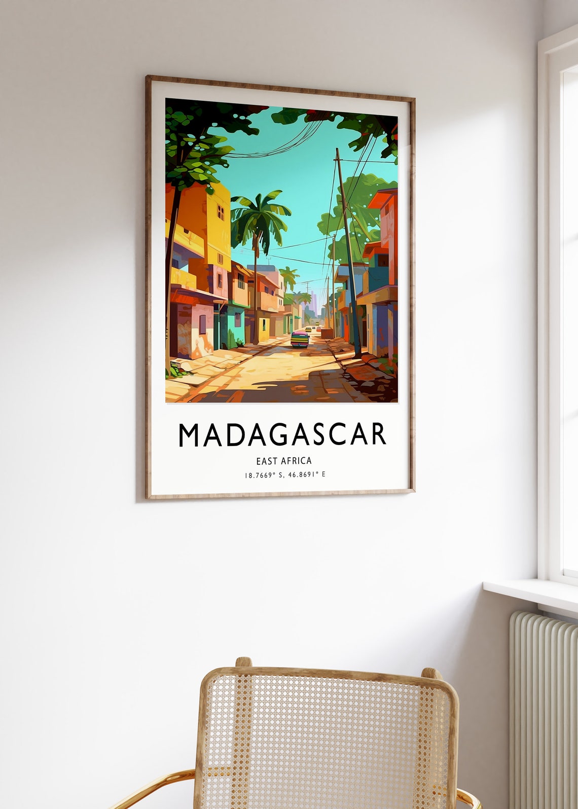 Madagascar Travel Print Africa Travel Poster East African Travel Print Travel Art Travel Poster Colourful Travel Print Travel Art - Image 3