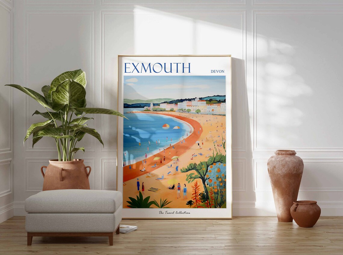 Exmouth Travel Poster, Devon British Decor - Image 3