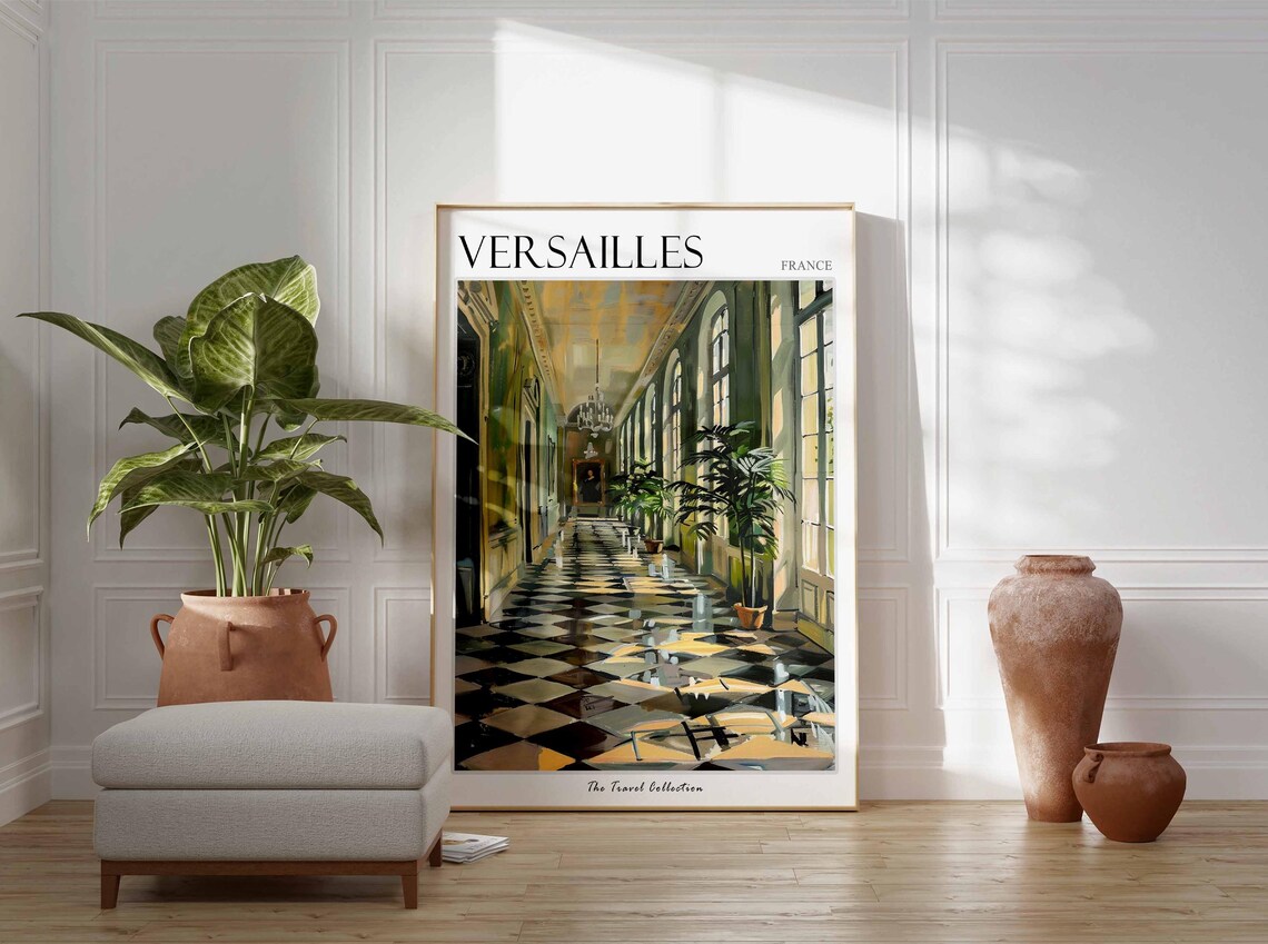 Versailles France Travel Poster, European Wall Art - Image 3