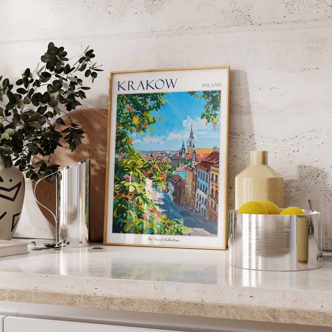 Krakow Poster Krakow Travel Print Polish Travel Poster Polish Decor Beach Art Krakow Travel Gift European City Print Krakow Gift - Image 2