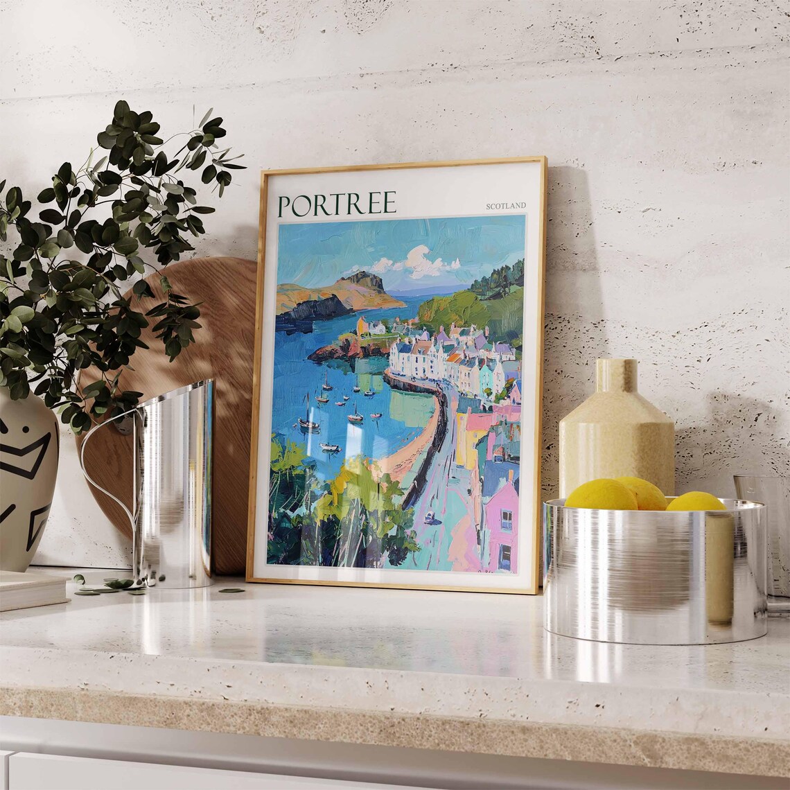 Portree Poster Scotland Poster Scottish Highlands Poster Isle Of Skye Poster Scottish Decor Portree Wall Decor Portree Travel Art - Image 3