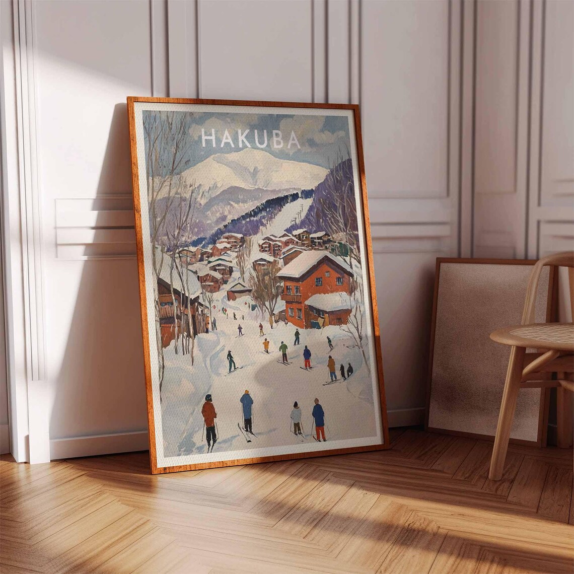 Hakuba Skiing Travel Poster, Japan Winter Sport - Image 3