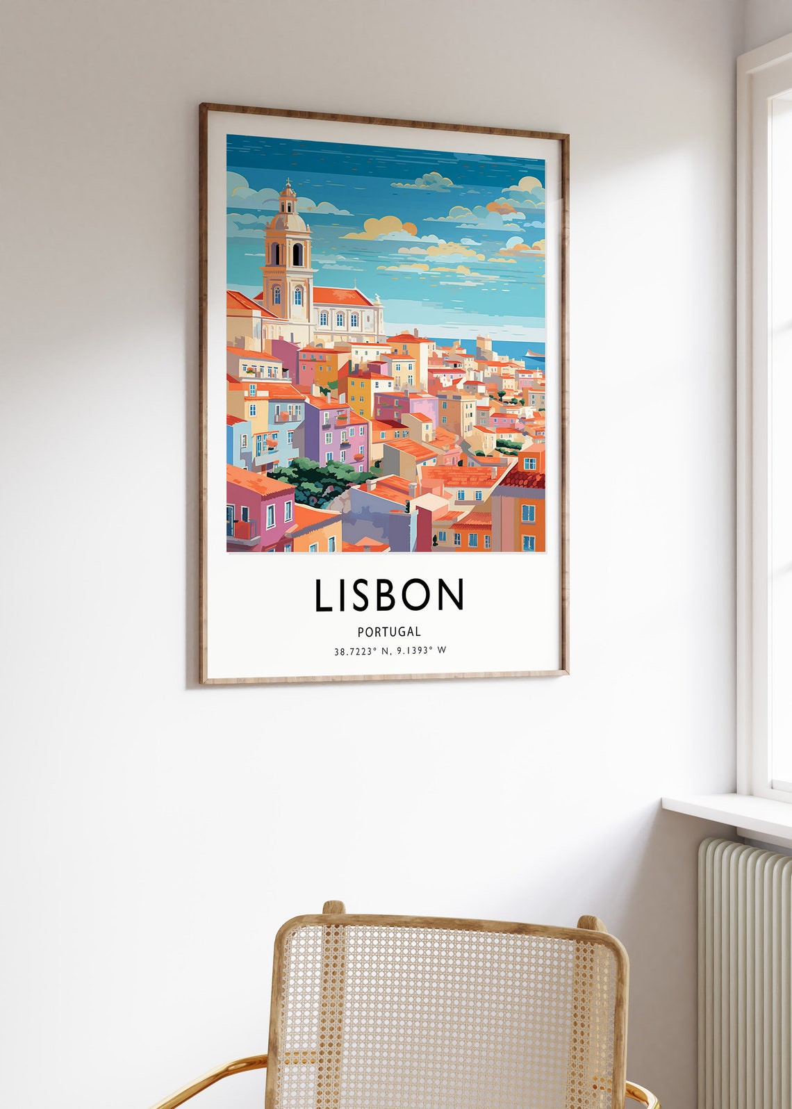 Lisbon Travel Poster Lisbon Travel Print Portugal Travel Poster Travel Art Travel Decor Colourful Travel Art Photographic Art - Image 3