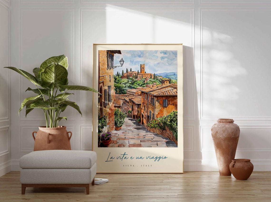 Siena Poster Italian Travel Print Siena Travel Art Siena Wall Art Italy Art Italy Travel Decor Italian Travel Gift - Image 3