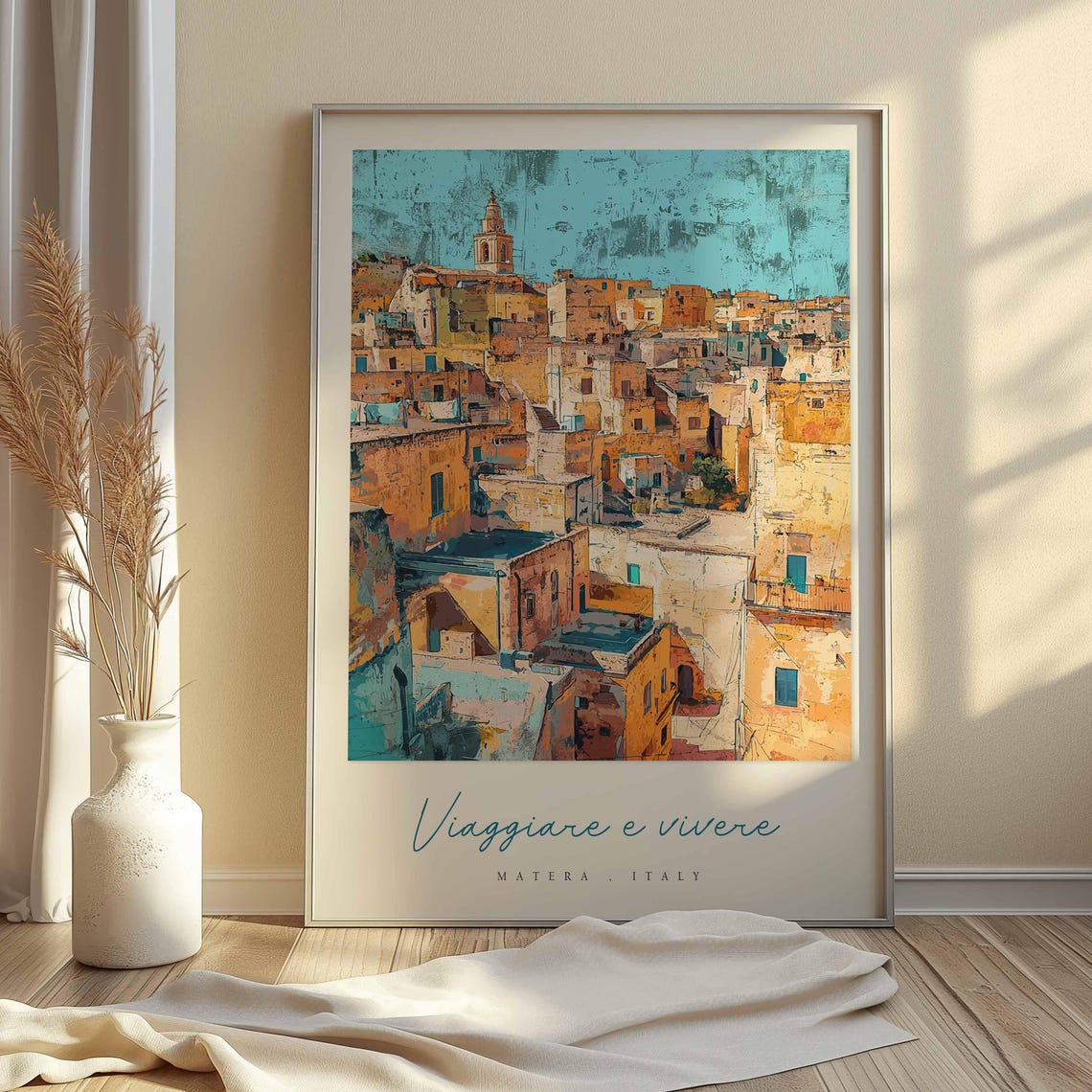 Matera Poster Italian Travel Print Matera Travel Art Matera Wall Art Italy Art Italy Travel Decor Italian Travel Gift - Image 2