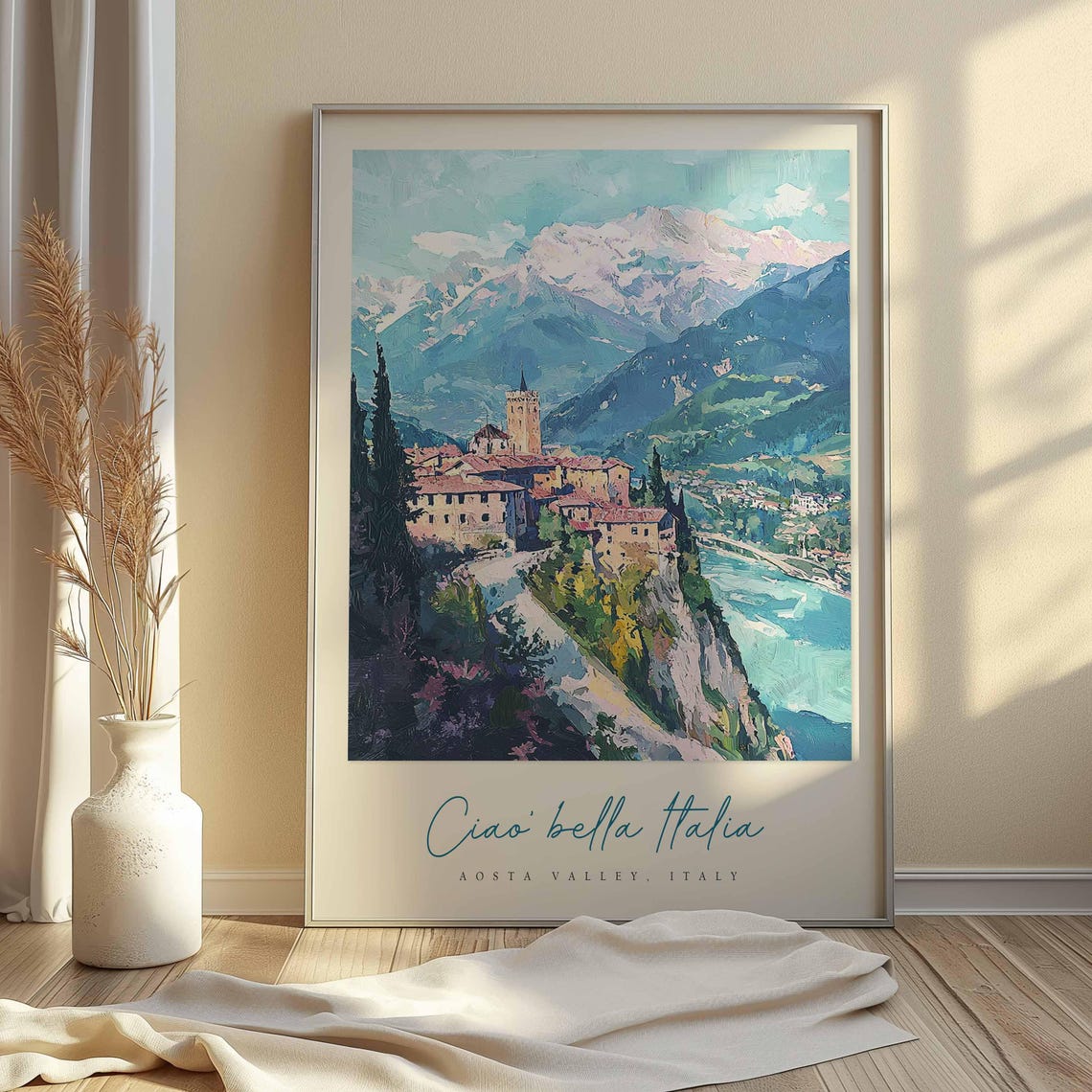 Aosta Valley Poster Aosta Valley Travel Print Aosta Valley Travel Art Aosta Valley Wall Art Italy Art Italy Travel Decor Travel Gift - Image 2