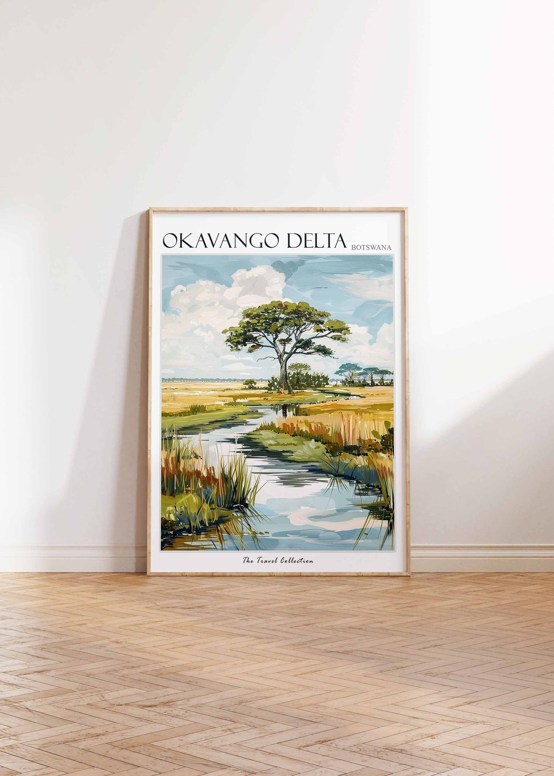 Okavango Delta Botswana Savanna Wetland Art Travel Collection Poster - Image 2