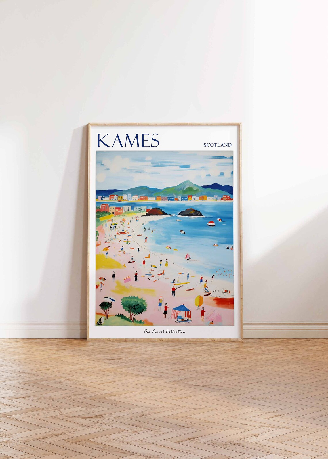 Kames Scotland Lively Beach Panorama Full of Summer Color Poster - Image 2