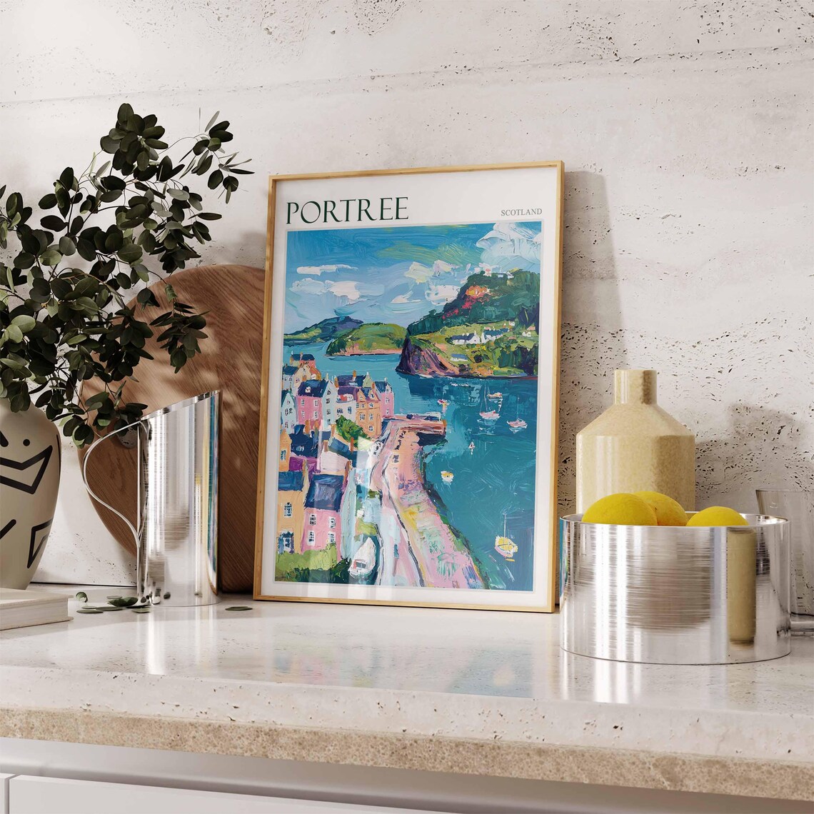 Portree Poster Scotland Poster Scottish Highlands Poster Isle Of Skye Poster Scottish Decor Portree Wall Decor Portree Travel Art - Image 3
