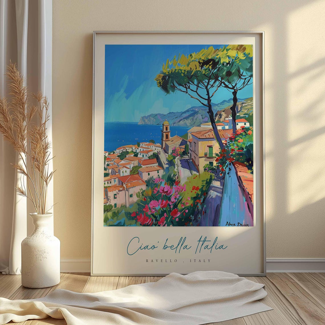 Ravello Poster Italian Travel Print Ravello Travel Art Ravello Wall Art Italy Art Italy Travel Decor Italian Travel Gift - Image 2