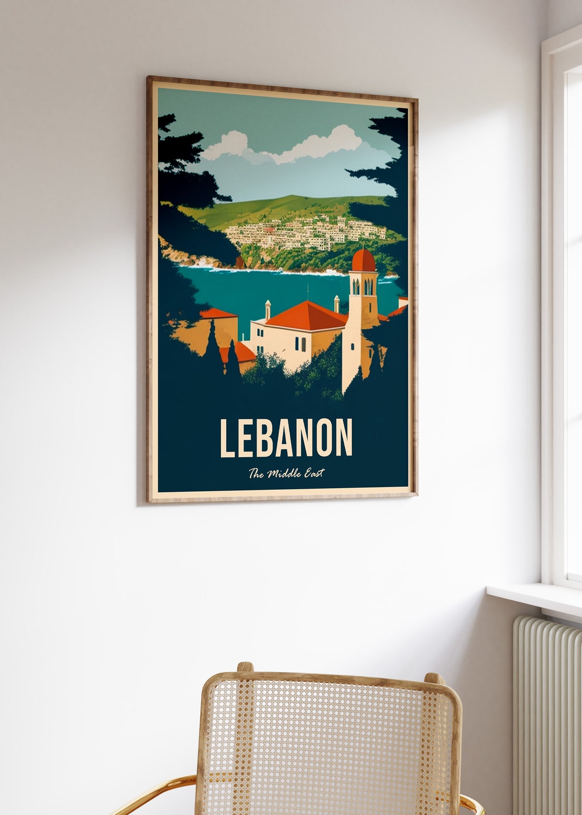Lebanon Travel Print Lebanon Travel Poster Middle East Travel Wall Art Colourful Travel Art Vintage Travel Travel Gift A1a2a3a4 - Image 3