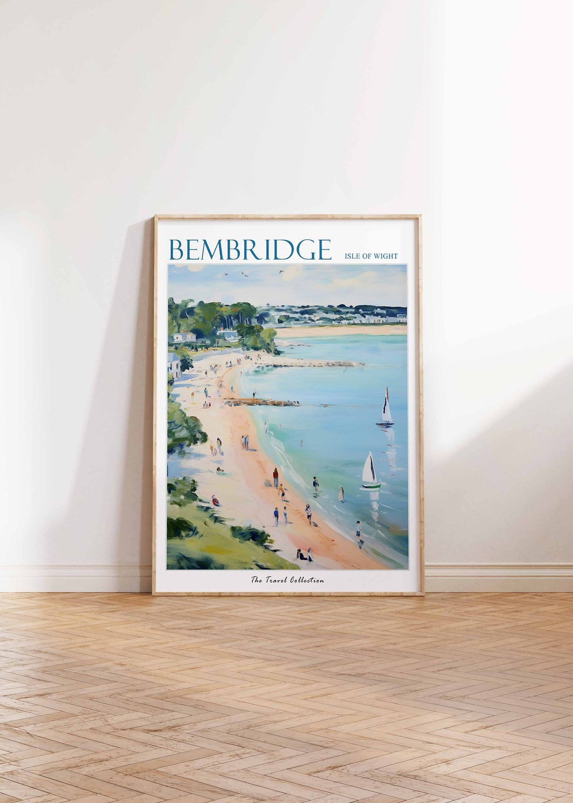 Bembridge Isle Of Wight Sandy Beach Sailing Boats Travel Poster - Image 2
