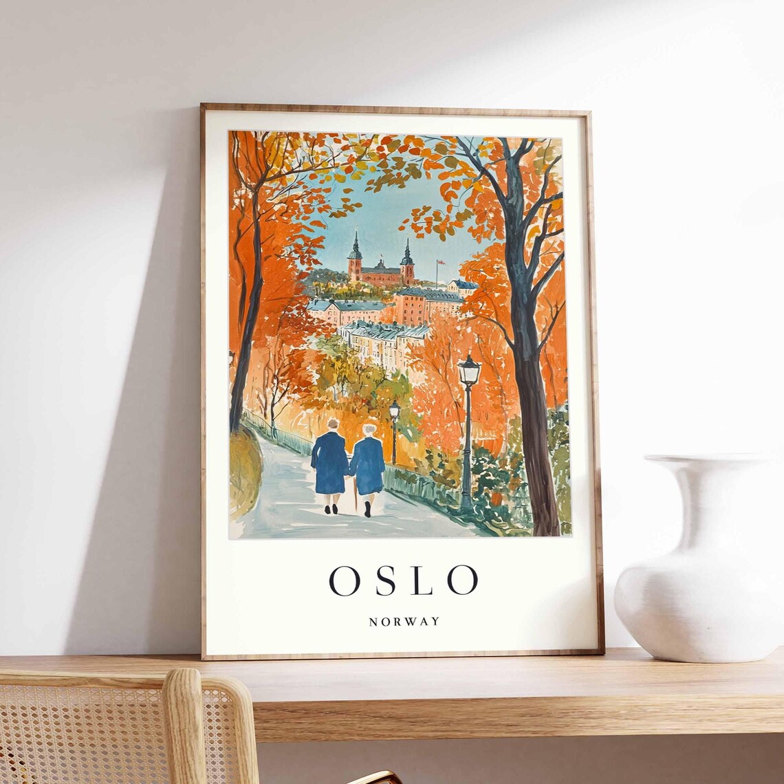 Oslo Norway Print Scandinavian City Map Wall Art