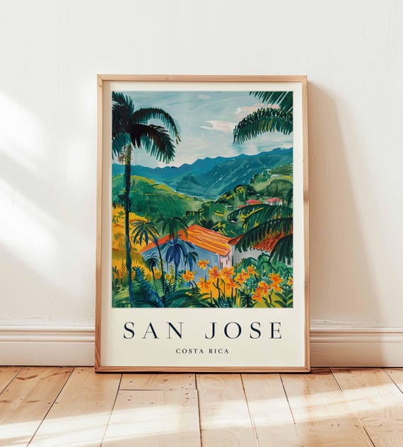San Jose Costa Rica Poster Latin America Travel Art Print