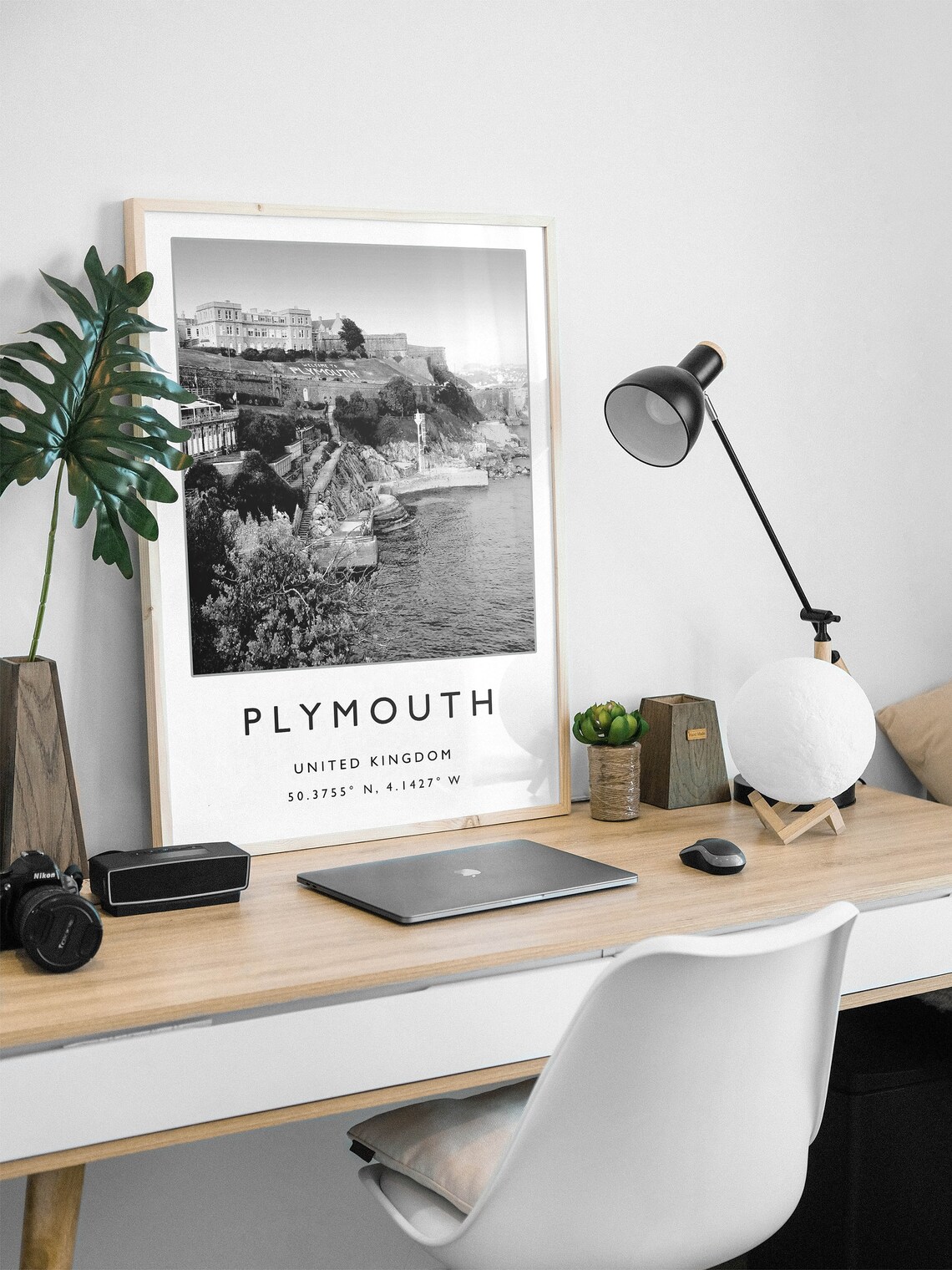 Plymouth United Kingdom Black White Waterfront Historic Photo Travel Poster - Image 3