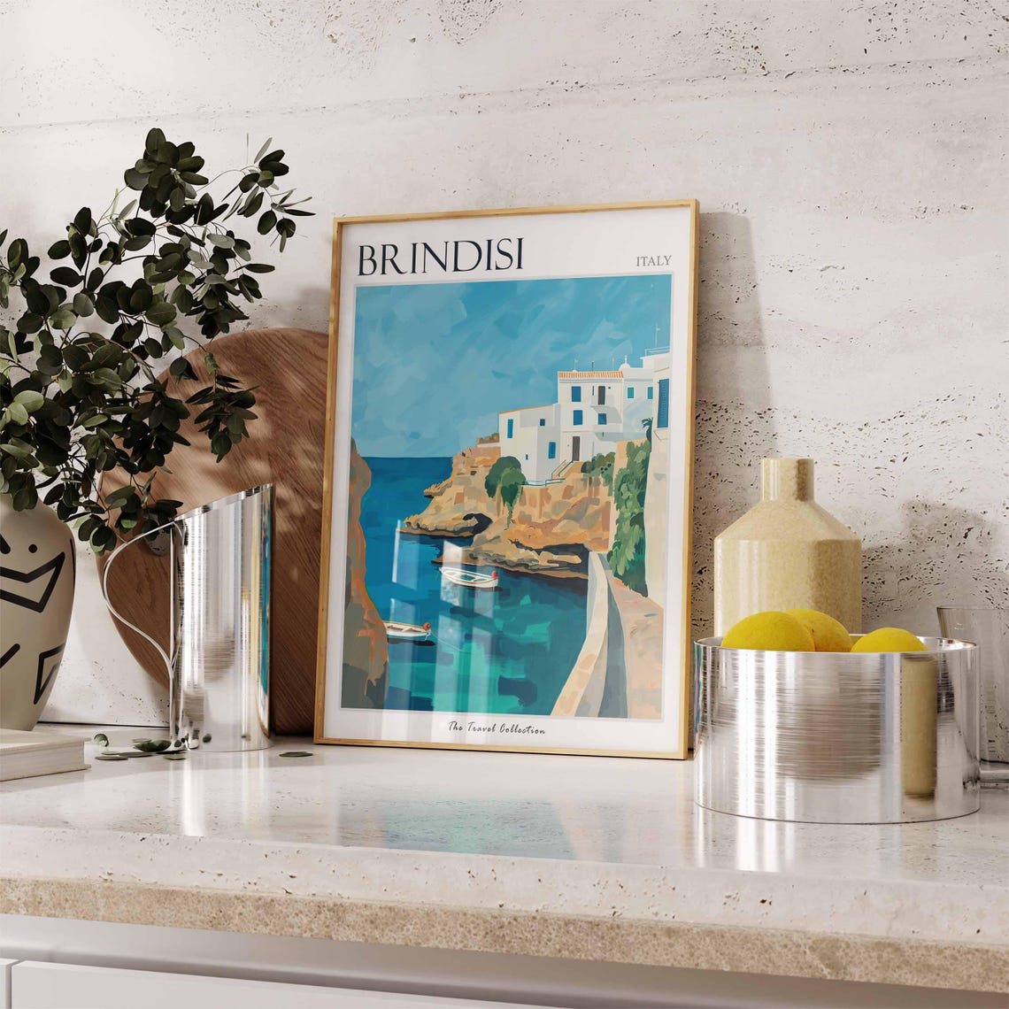 Brindisi Poster Italian Travel Print Brindisi Travel Art Brindisi Wall Art Italian Travel Brindisi Home Decor Brindisi Travel Gift - Image 3