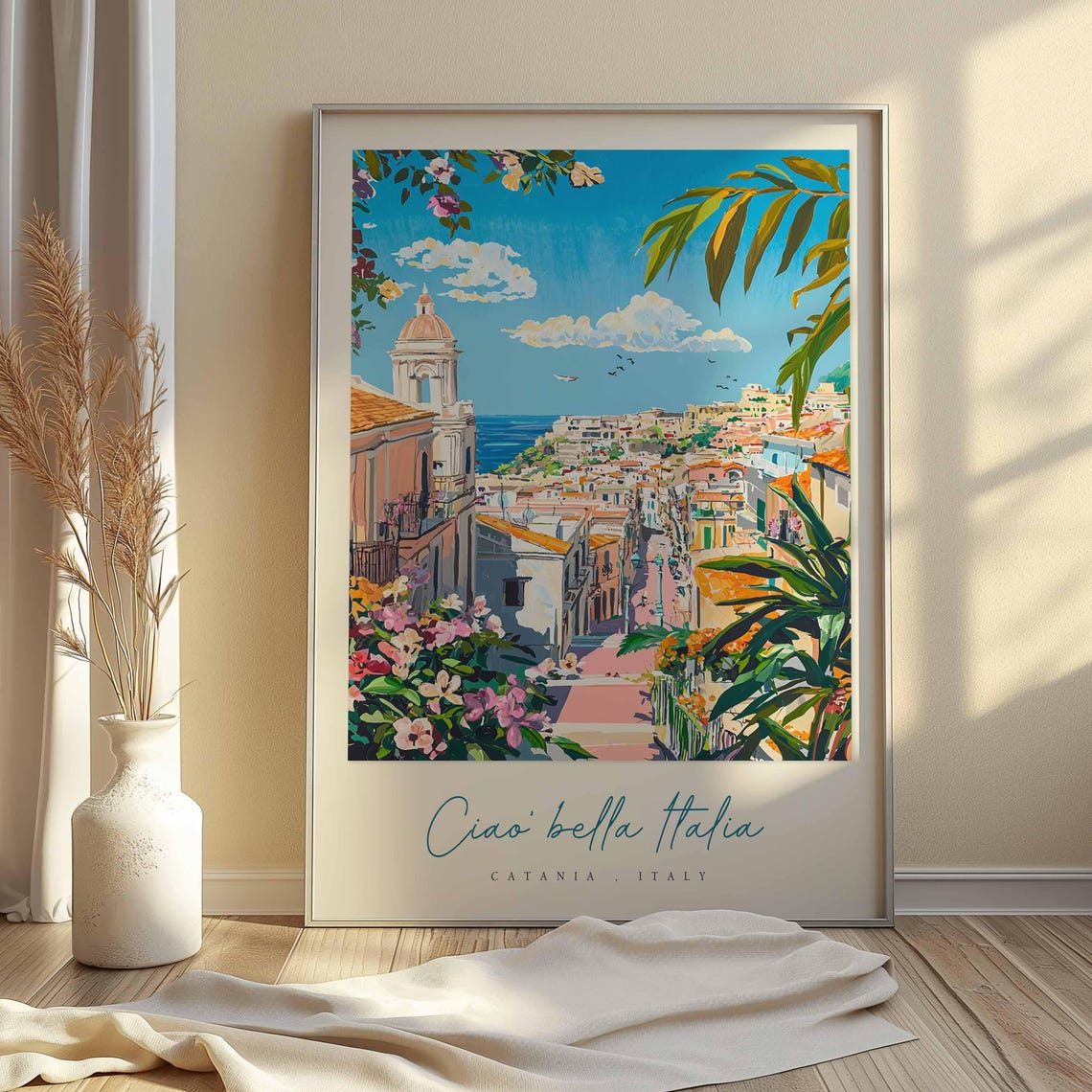 Catania Poster Catania Travel Print Catania Travel Art Catania Wall Art Italy Art Italy Travel Decor Italian Travel Gift - Image 2