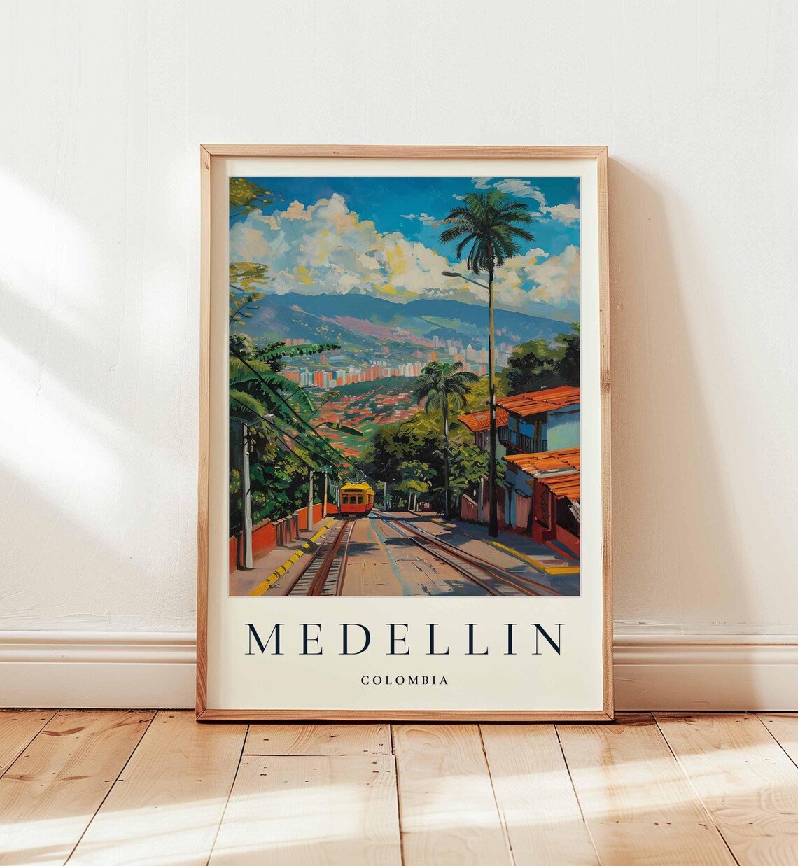 Medellin Travel Poster, South America City Print