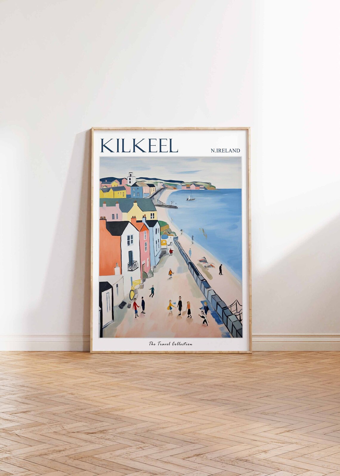 Kilkeel Northern Ireland Seaside Promenade Colorful Travel Poster - Image 2