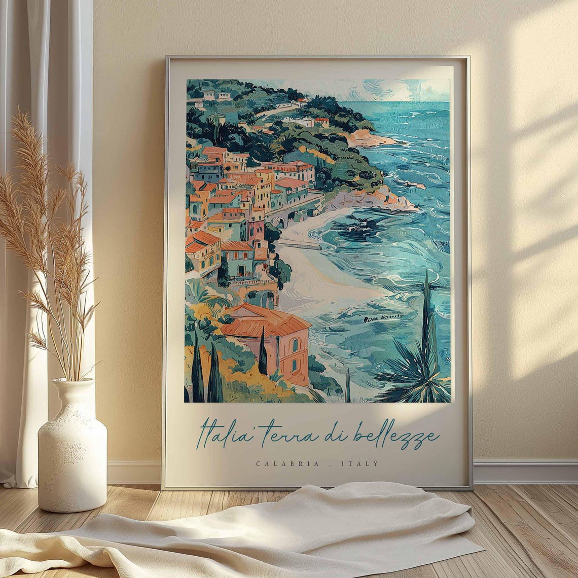 Calabria Poster Calabria Travel Print Calabria Travel Art Calabria Wall Art Italy Art Italy Travel Decor Italian Travel Gift - Image 2