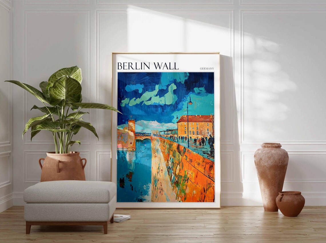 Berlin Wall Poster Germany Travel Print German Decor Europe Travel Poster European Wall Art City Print Berlin Wall Travel Poster - Image 2