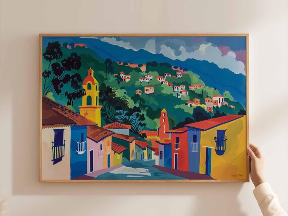 Bogota Poster Colombia Travel Print Colombian Wall Art South America Decor Latin