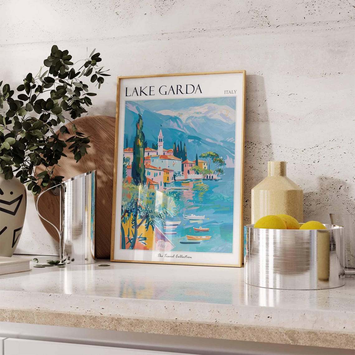 Lake Garda Poster Lake Garda Travel Print Italy Wall Art Italian Travel Print Italian Decor Italian Gift Lake Garda Wall Art - Image 2