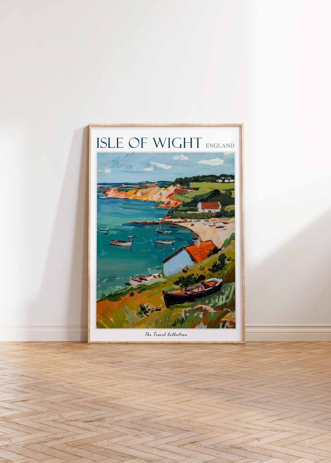 Isle Of Wight Travel Poster Isle Of Wight Travel Print Uk Travel Poster English Travel Print Isle Of Wight Gift Coastal Wall Art - Image 2