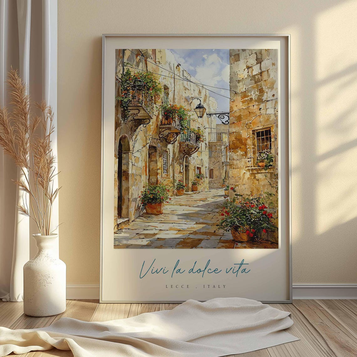 Lecce Poster Italian Travel Print Lecce Travel Art Lecce Wall Art Italy Art Italy Travel Decor Italian Travel Gift - Image 2