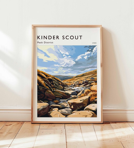 Kinder Scout Peak District Travel Poster