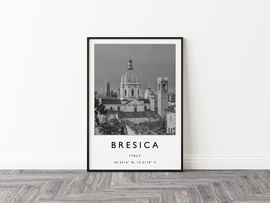 Brescia Travel Print Brescia Italy Travel Poster Italy Travel Print Travel Art Europe Travel Poster Black And White Gift A2a3a4 - Image 2