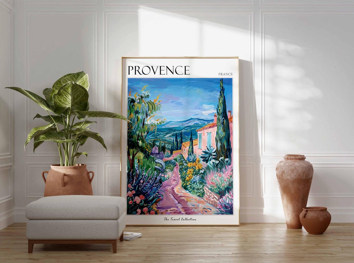 Provence Poster France Travel Print French Decor Europe Travel Poster European Wall Art Provence Gift Provence Travel Poster - Image 3