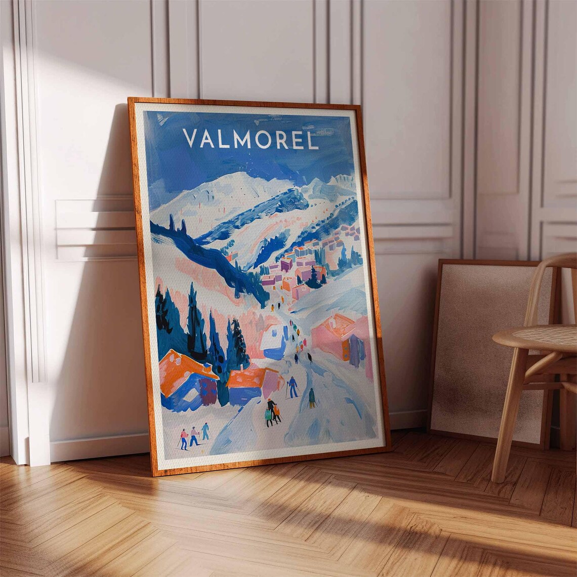 Skiing Travel Poster Valmorel Ski Print France Travel Print Skiing Art Skiing Print Winter Sport Art Ski Gift - Image 3