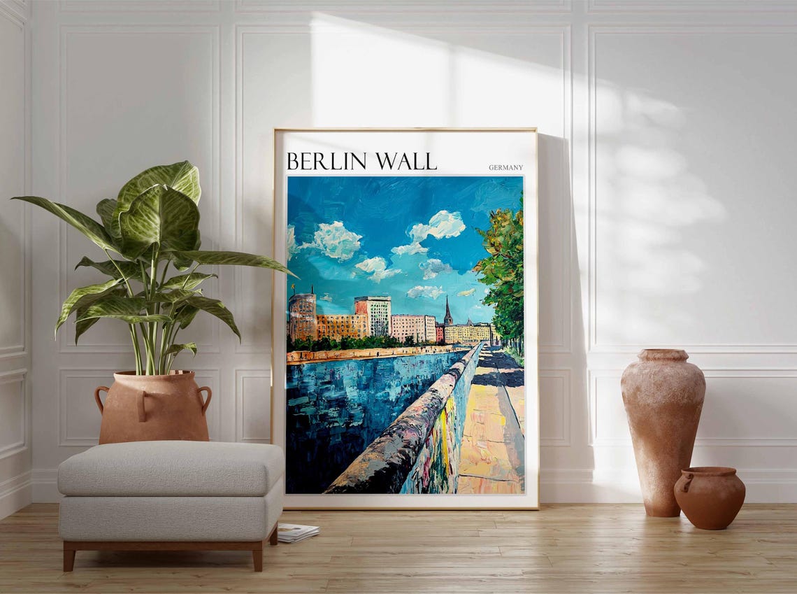 Berlin Wall Poster Germany Travel Print German Decor Europe Travel Poster European Wall Art City Print Berlin Wall Travel Poster - Image 2