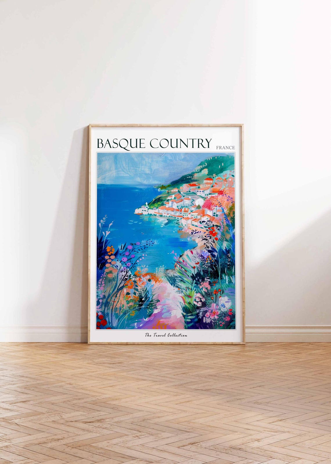 Basque Country Poster France Travel Print French Decor Europe Travel Poster European Wall Art Basque Country Travel Poster - Image 2