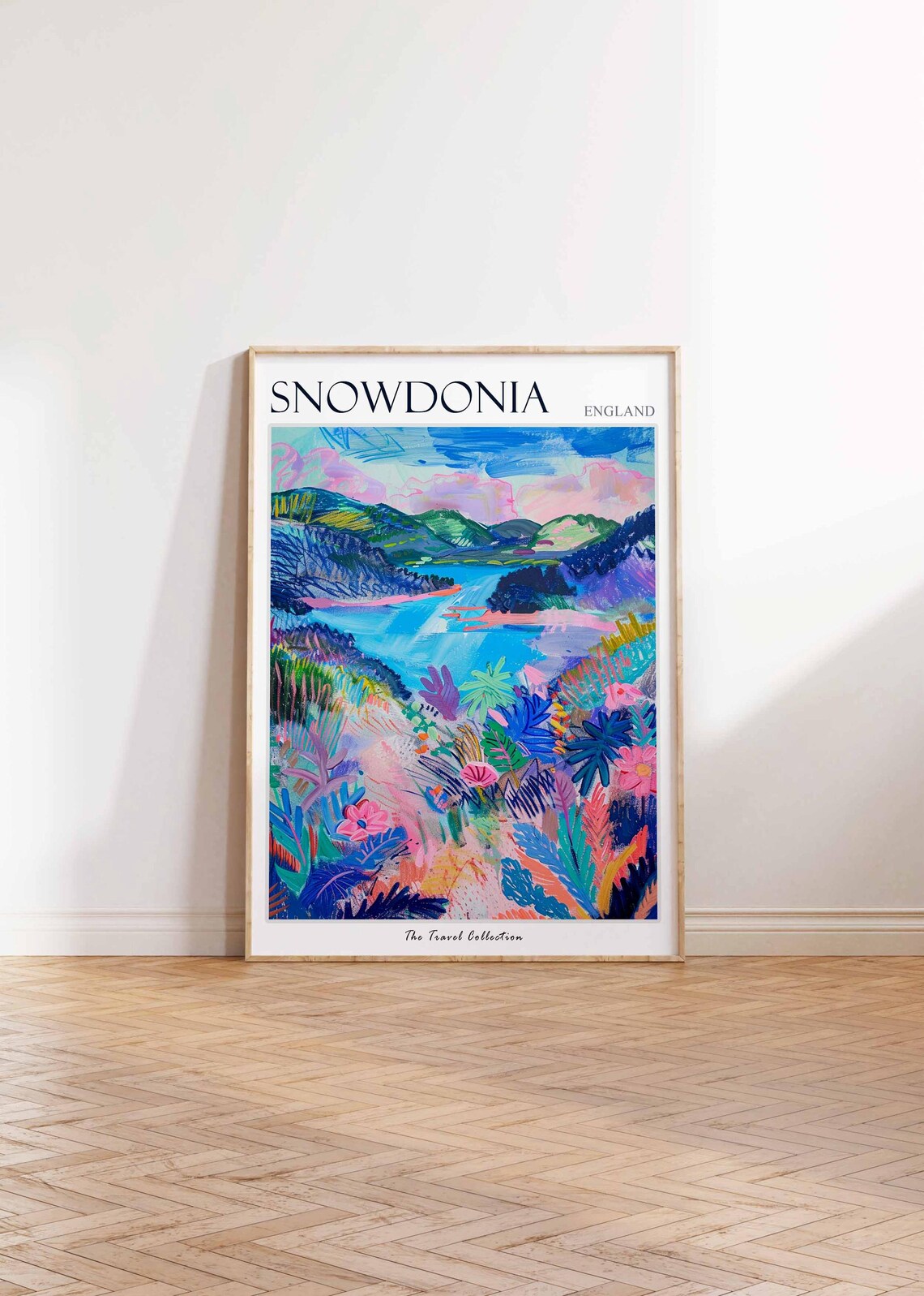 Snowdonia Wales Colorful Lake Tropical Flowers Mountain Poster - Image 2