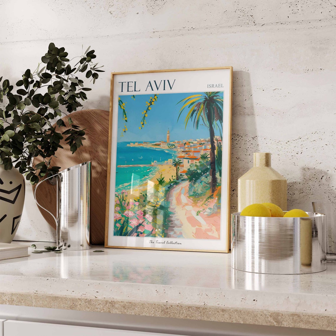 Tel Aviv Poster Tel Aviv Travel Print Israeli Decor Jewish Wall Art Israel Travel Poster Israel Gift Tel Aviv Art Jewish Gift - Image 2
