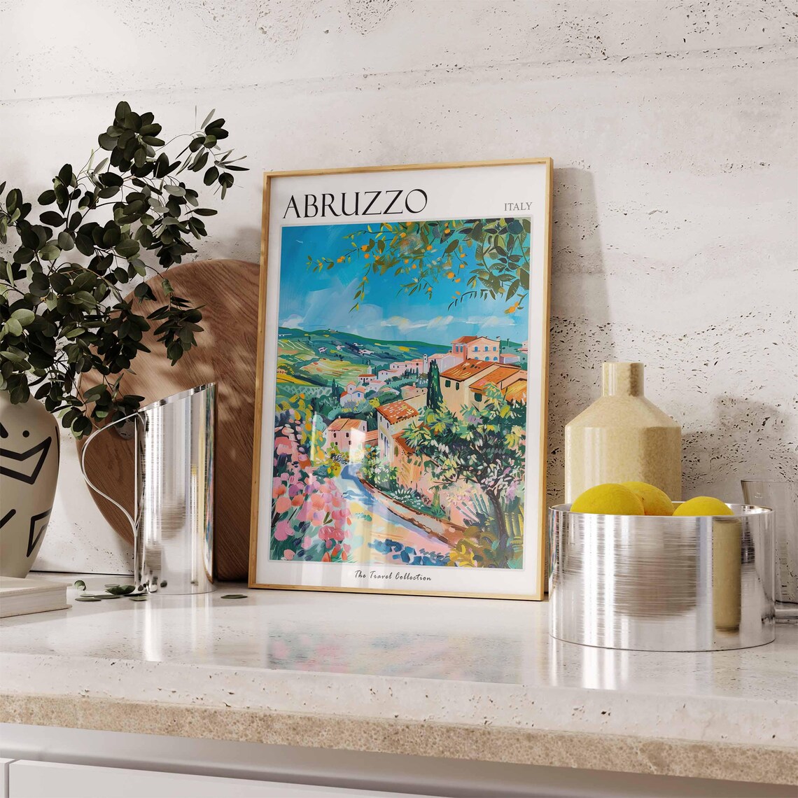 Abruzzo Travel Print, Italian Botanical Wall Art - Image 3