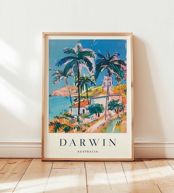 Darwin Australia Travel Poster, Northern Territory