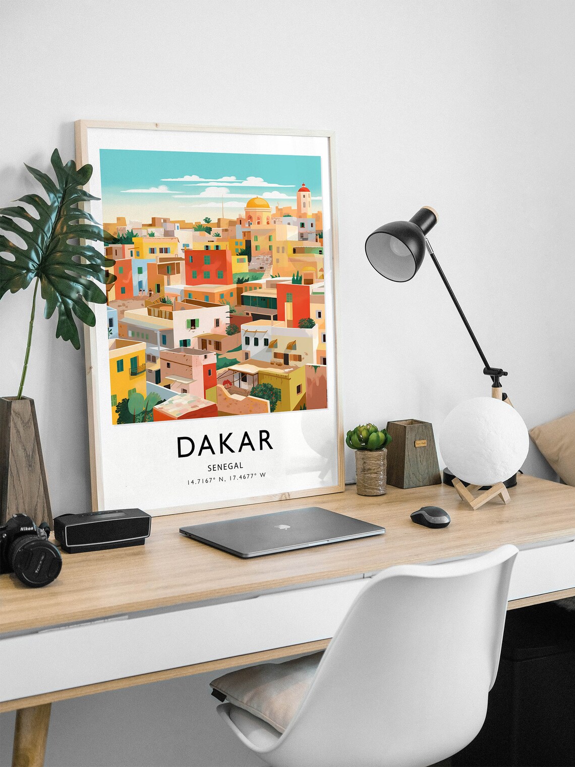Dakar Senegal Travel Poster, African Travel Art - Image 2