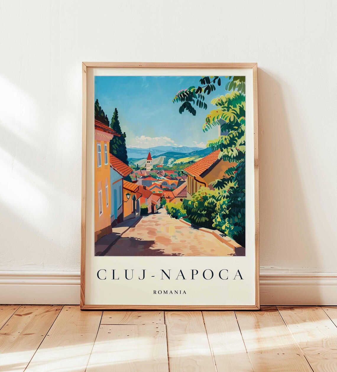 Clujnapoca Poster, Romania Travel Poster