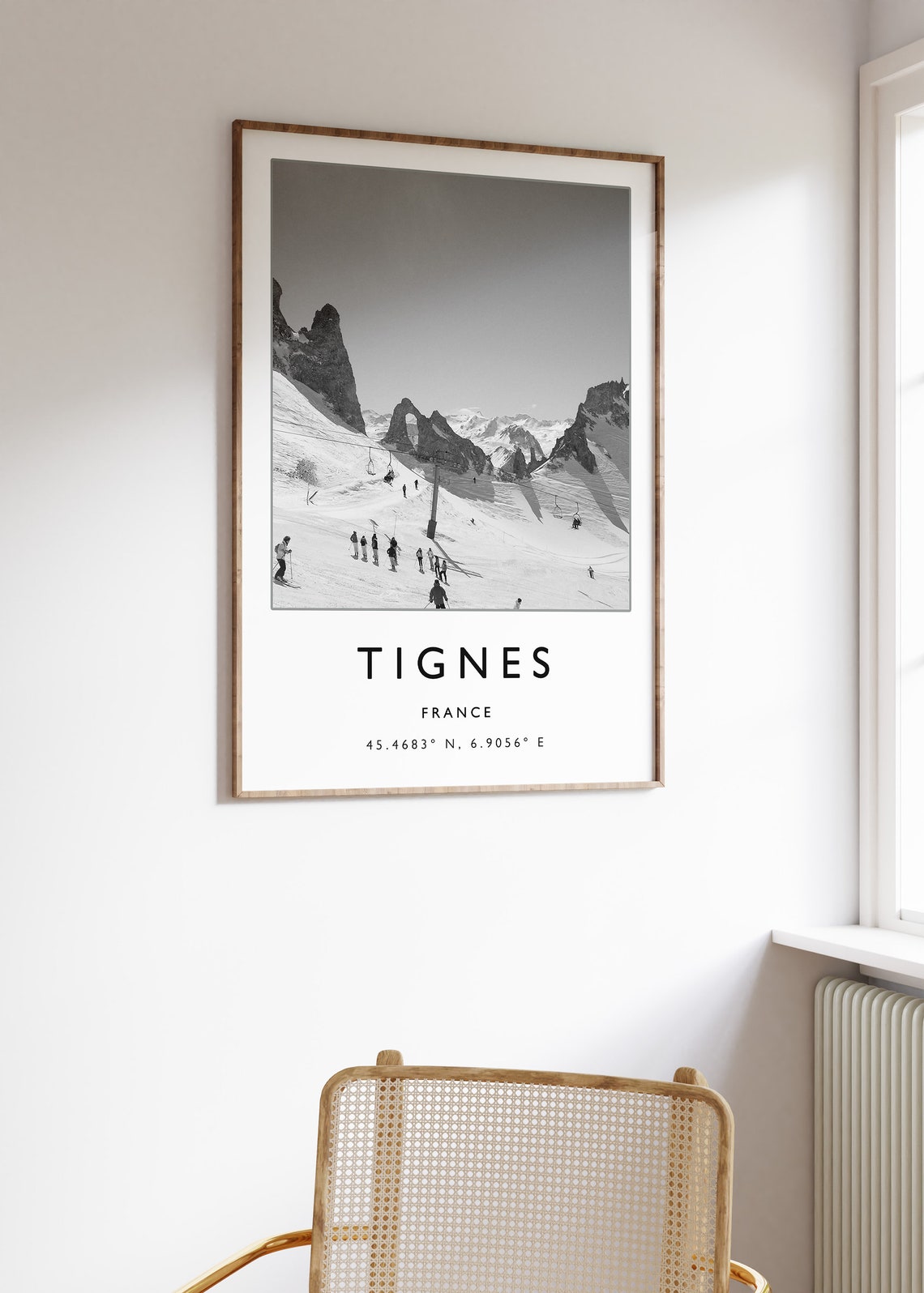 Skiing Travel Poster Tignes France Ski Print France Travel Print Skiing Art Skiing Print Winter Sport Art Ski Gift A1a2a3a4 - Image 3