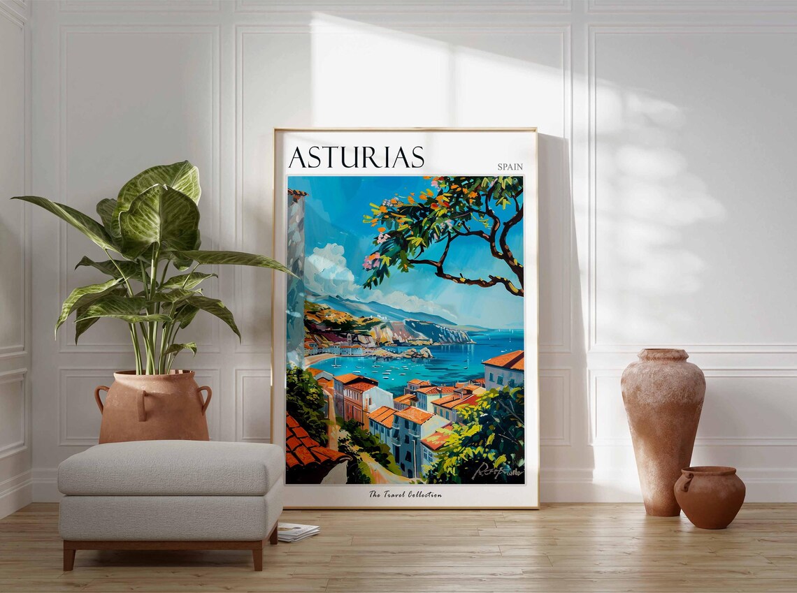 Asturias Travel Poster, Spanish Decor Wall Art - Image 3