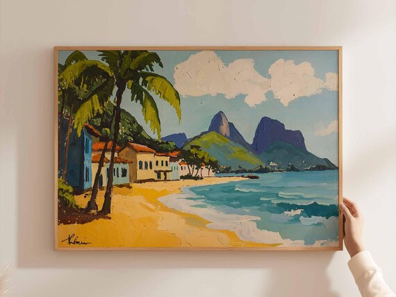 Brazil Poster South America Travel Print Brazilian Wall Art Latin Decor Landscape Tropical