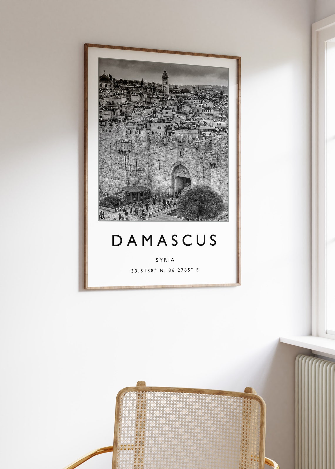 Damascus Travel Print Damascus Travel Poster Syria Travel Print Middle East Travel Art Travel Poster Black And White Travel Gift - Image 3