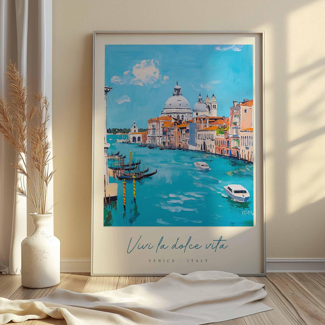 Venice Poster Italian Travel Print Venice Travel Art Venice Wall Art Italy Art Italy Travel Decor Italian Travel Gift - Image 2