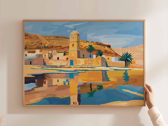Algeria Poster Africa Travel Print Algerian Wall Art North Decor Sahara Gift